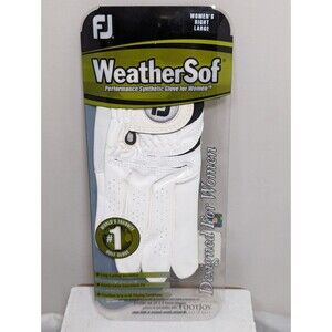 Women's Right Hand Golf Glove FootJoy WeatherSof  Womens Large NEW Ladie's White